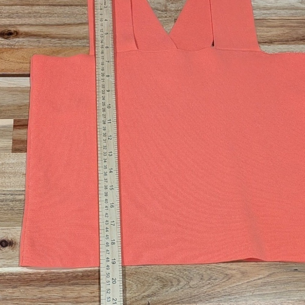 House of Harlow 1960 Womens Coral Bandage Knit Crop Top Large‎ Y2K Revolve - Picture 5 of 9